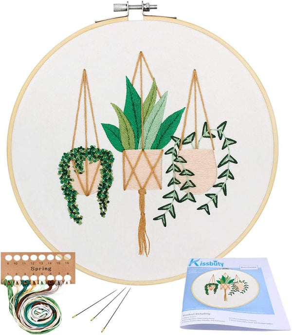 Dubkart Plant Pattern Embroidery Cross Stitch Starter Kit