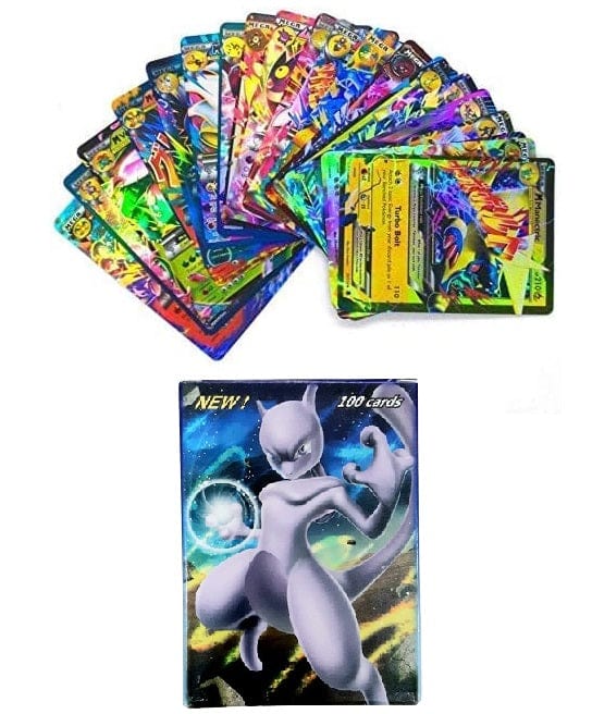 Dubkart Playing cards 100 PCS Pokemon Energy MEGA Trainer Cards Assorted