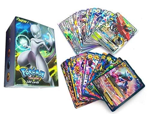 Dubkart Playing cards 100 PCS Pokemon GO EX GX Mega Trading Trainer Energy Cards