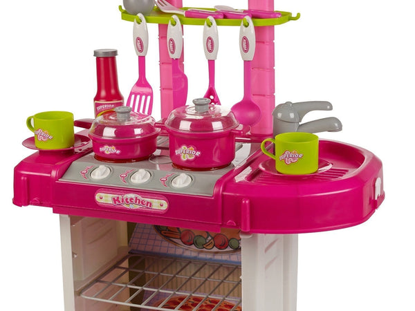 Dubkart Playsets Interactive Kitchen Pretend Play Set with Lights & Sound