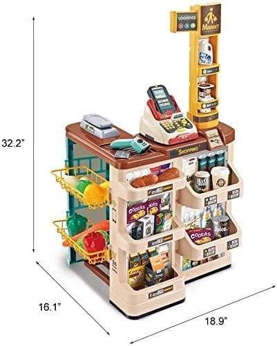 Dubkart Pretend Play Supermarket Kids Pretend Play Set Shopping Game