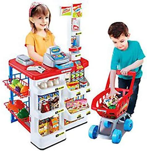 Dubkart Pretend Play Supermarket Kids Pretend Play Set Shopping Game