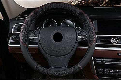 Dubkart PU Leather Universal Car Steering Wheel Cover 15 inches