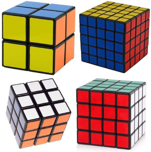 Dubkart Puzzles 4 PCS Set Rubik's Cube Speed Puzzle