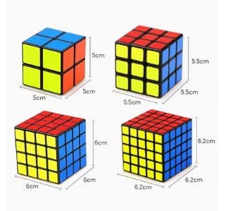 Dubkart Puzzles 4 PCS Set Rubik's Cube Speed Puzzle