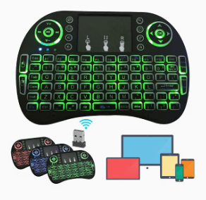 Dubkart Remote Controls Mini Backlit Wireless Touchpad Keyboard 2.4G Ghz Air Mouse