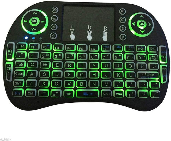 Dubkart Remote Controls Mini Backlit Wireless Touchpad Keyboard 2.4G Ghz Air Mouse