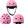 Dubkart Safety gear 7 PCS Kids Skateboard Cycling Safety Gear Helmet Set (Pink)