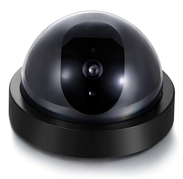 Dubkart Safety gear Dummy Fake CCTV Surveillance Dome Camera with LED Flash Light