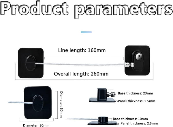 Dubkart Safety gear Kids Child Safety Fridge Window Door Lock Cable With Key