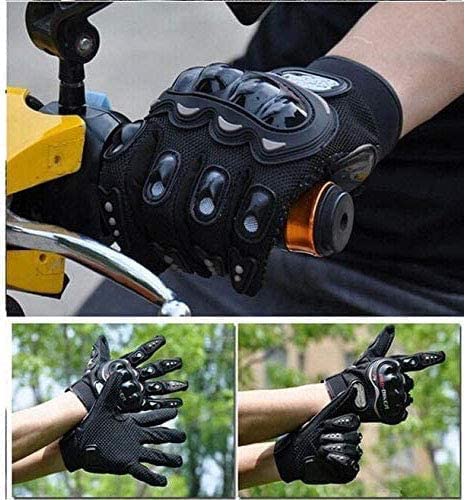Dubkart Safety gear Pro Biker Full Finger Motorcycle Riding Biking Gloves (Red/Black)