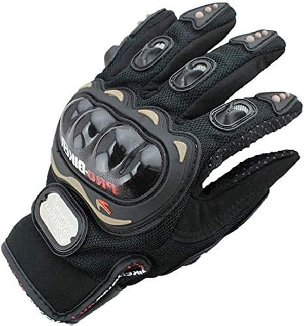 Dubkart Safety gear Pro Biker Full Finger Motorcycle Riding Biking Gloves (Red/Black)