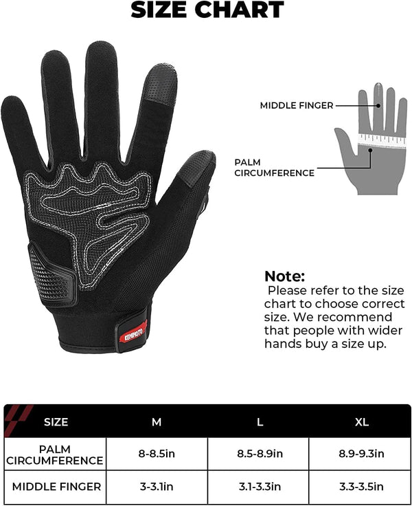 Dubkart Safety gear Pro Biker Full Finger Motorcycle Riding Biking Gloves (Red/Black)