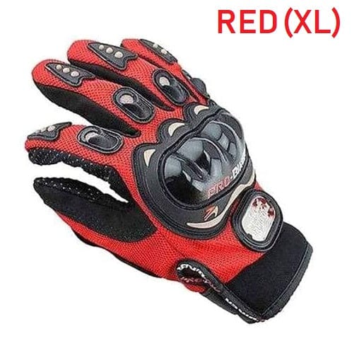 Dubkart Safety gear Pro Biker Full Finger Motorcycle Riding Biking Gloves (Red/Black)