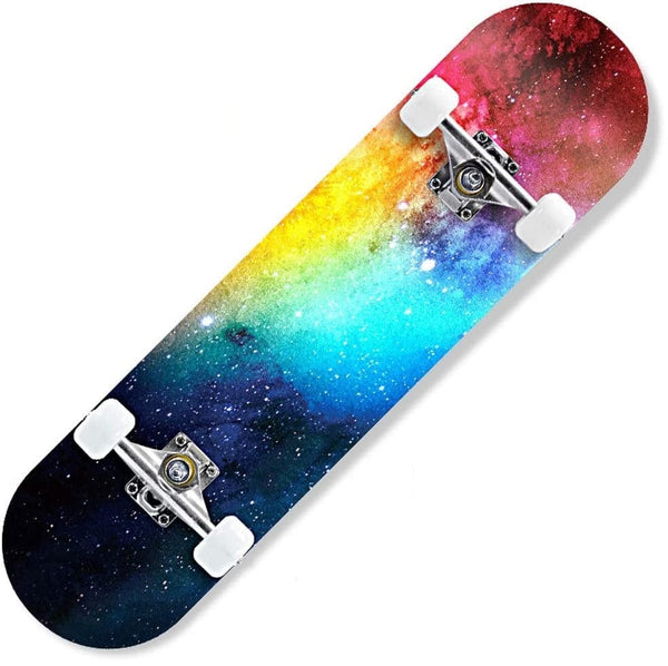 Dubkart Skateboards 7 Layer Canadian Maple Wood Rainbow Galaxy Skateboard