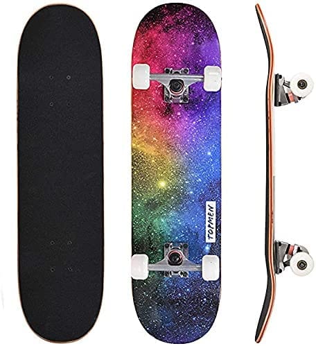 Dubkart Skateboards 7 Layer Canadian Maple Wood Rainbow Galaxy Skateboard