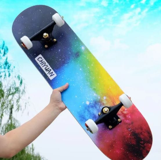 Dubkart Skateboards 7 Layer Canadian Maple Wood Rainbow Galaxy Skateboard