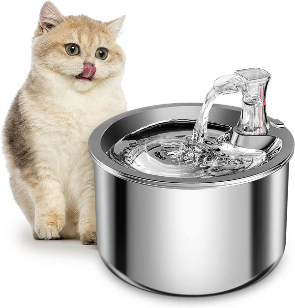 Dubkart Stainless Steel Automatic Cat Dog Water Fountain 2L