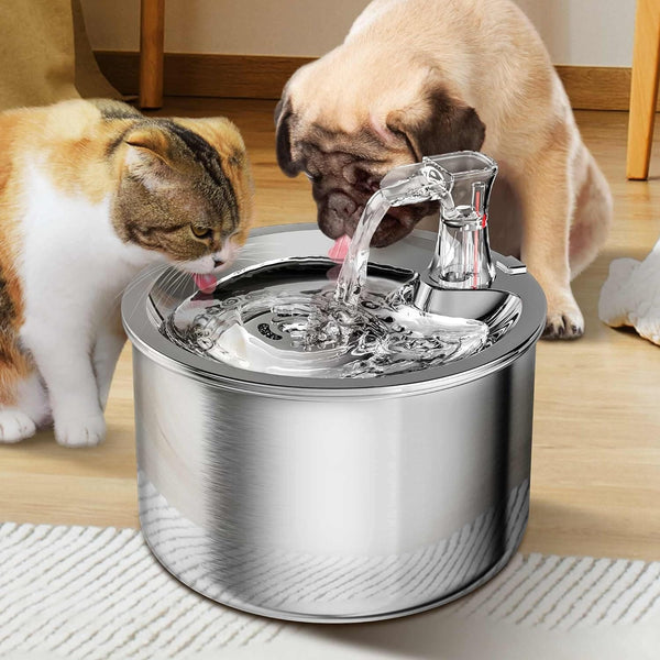 Dubkart Stainless Steel Automatic Cat Dog Water Fountain 2L