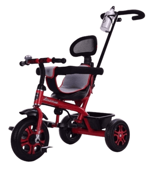 Dubkart Tricycle Baby Ride On Tricycle With Push Bar Age 1-6 Years (Red)