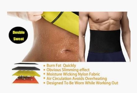 DubKart Unisex Neoprene Sauna Slim Waist Belt Fat Burning Body Shaper