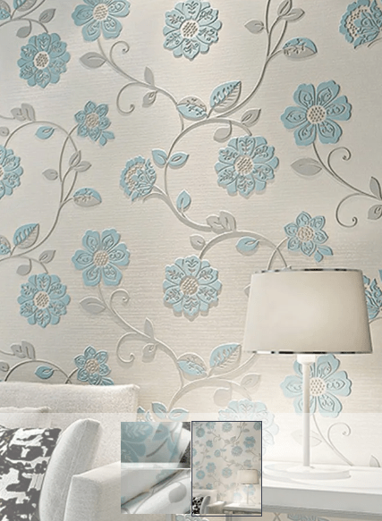 Dubkart Wall stickers 3D Pastoral Victorian Elegant Flowers Wallpaper