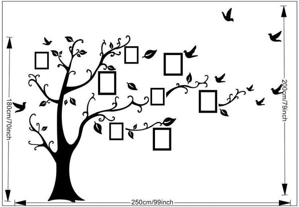 Dubkart Wall stickers Family Tree Frame Photo Wall Sticker Home Decor