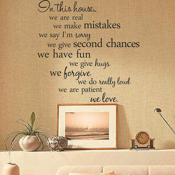 Dubkart Wall stickers In This House English Quotes Wall Sticker Decal Home Decor