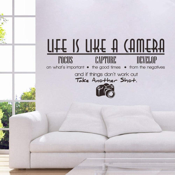 Dubkart Wall stickers Life is Like A Camera Wall Sticker