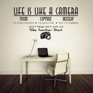 Dubkart Wall stickers Life is Like A Camera Wall Sticker