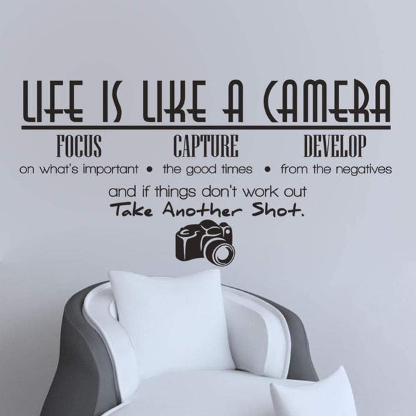 Dubkart Wall stickers Life is Like A Camera Wall Sticker