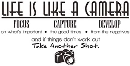 Dubkart Wall stickers Life is Like A Camera Wall Sticker