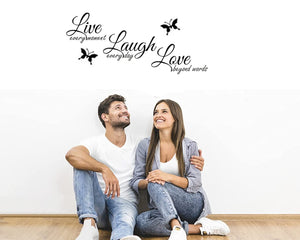 Dubkart Wall stickers Live Laugh Love Wall Sticker Home Decor