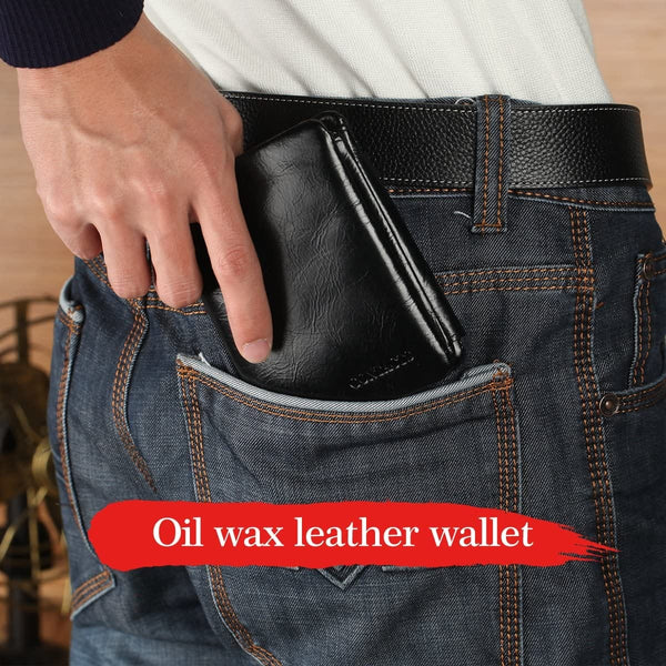 Dubkart Wallets Men's Genuine Leather Bifold Trifold Money Card Holder Wallet