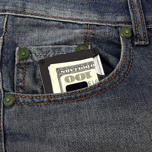 Dubkart Wallets Thin Metal RFID Wallet Blocking Card Money Wallet Carbon Fiber