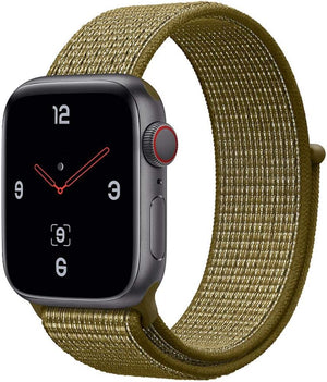 Dubkart Watch Bands Apple Watch Nylon Sport Replacement Band for 44mm 42mm (Olive Flak)