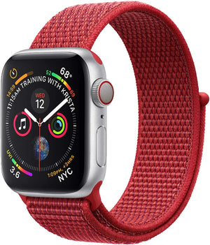 Dubkart Watch Bands Apple Watch Nylon Sport Replacement Band for 44mm 42mm (Red)