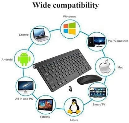 Dubkart Wireless Keyboard And Mouse Set 2.4Ghz (Black)